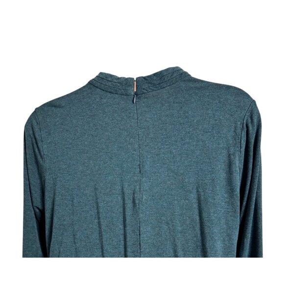 H by Halston Pullover Size 2X Cross Wrap Green Tunic Zip Up Back - Picture 9 of 9